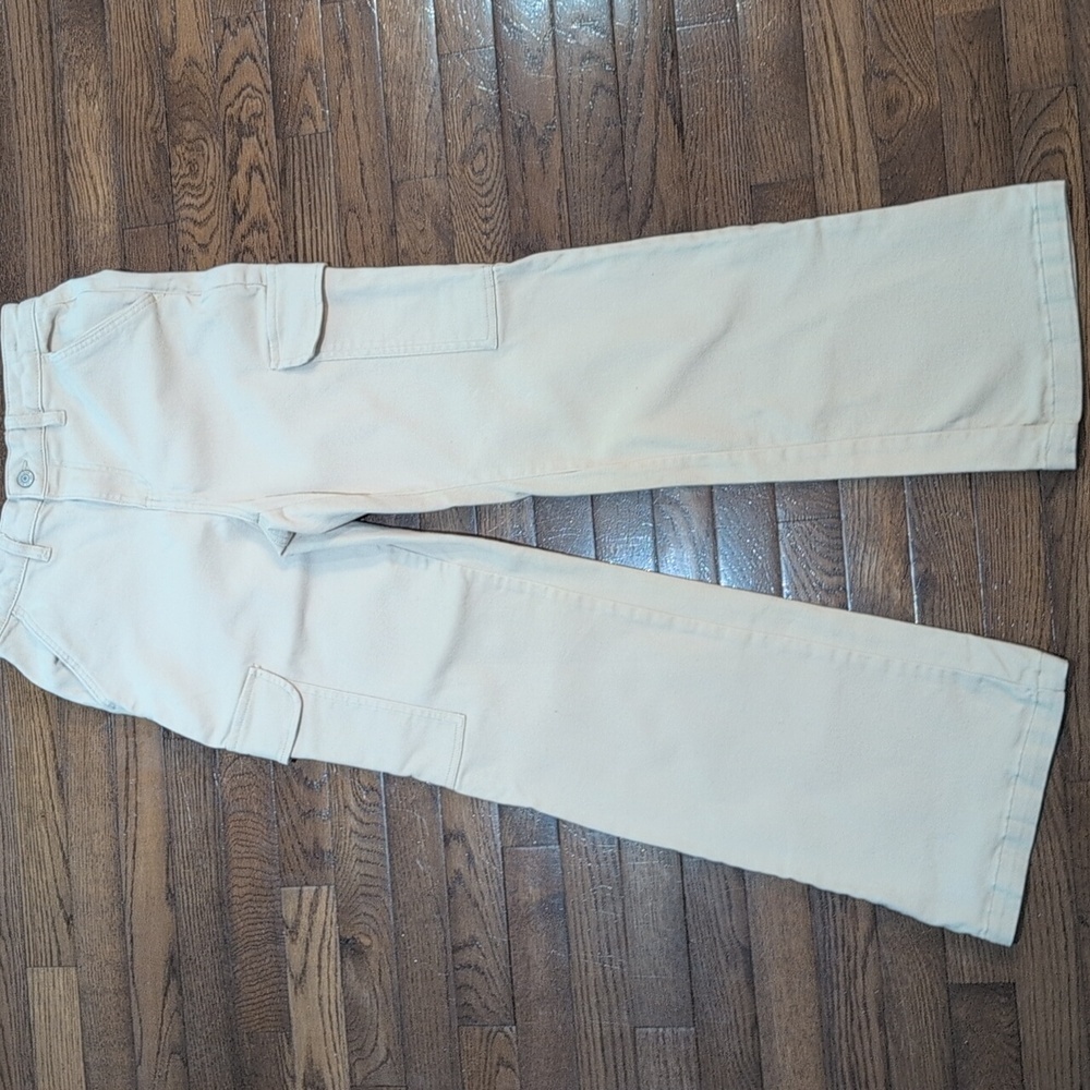 Bluenotes Super High-rise Baggy Utility Pants Light Tan Soft Denim Size Small - Picture 4 of 10